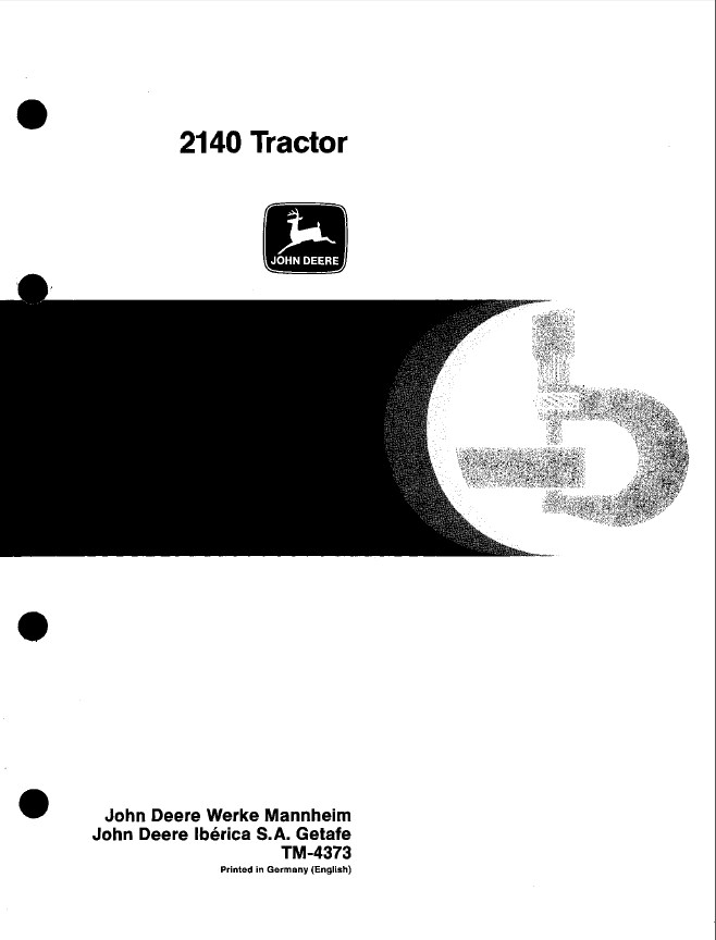 JOHN DEERE 2140 TRACTOR Service Manual