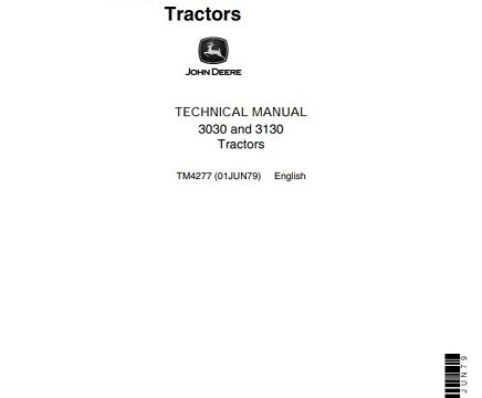John Deere 3030 and 3130 Tractor Technical Manual