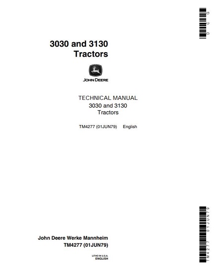 John Deere 3030 and 3130 Tractor Technical Manual