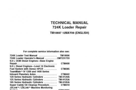 John Deere 724K Loader Repair Technical Manual