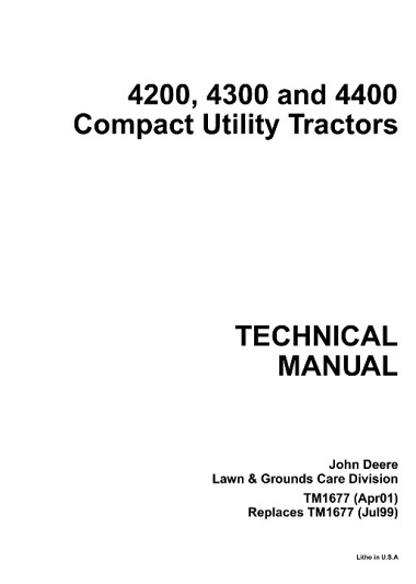 john deere 4400 tractor repair manual