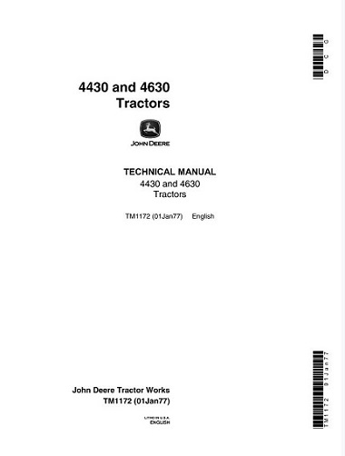 John Deere 4430 and 4630 Tractors Technical Manual