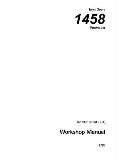 John Deere 1458 Forwarder Workshop Manual