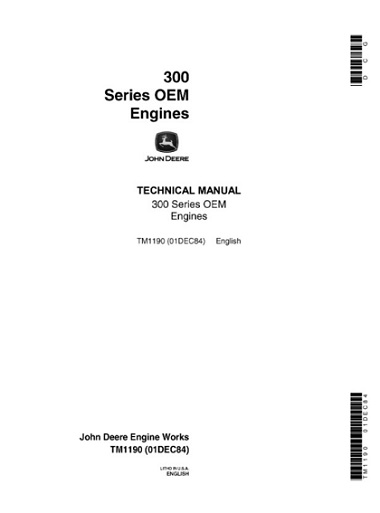John Deere 3940, 3950, 3960, 3970 Forage Harvesters Technical Manual