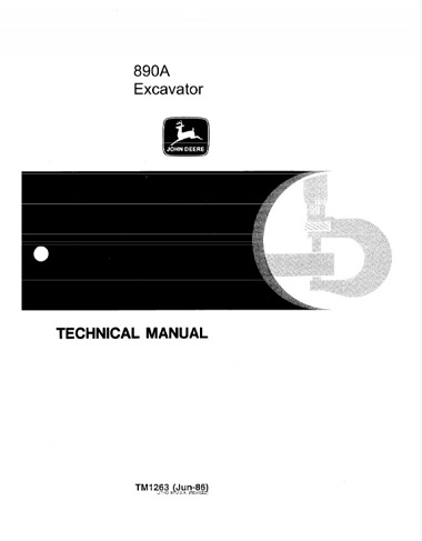 John Deere 890A Excavator Technical Manual