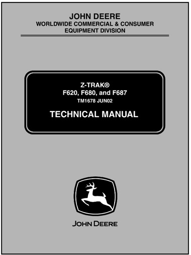 John Deere F620, F680, F687 Z-Trak Technical Manual