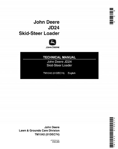 John Deere JD24 Skid-Steer Loader Technical Manual