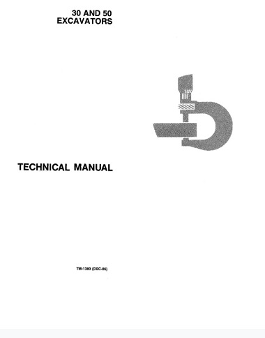 John Deere 30, 50 Excavators Technical Manual