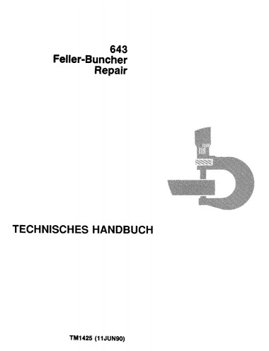 John Deere 643 Feller-Buncher Repair Technical Manual