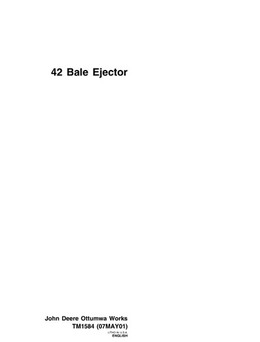 John Deere 42 Bale Ejector Technical Manual
