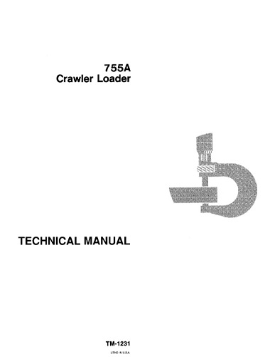John Deere 755A Crawler Loader Technical Manual