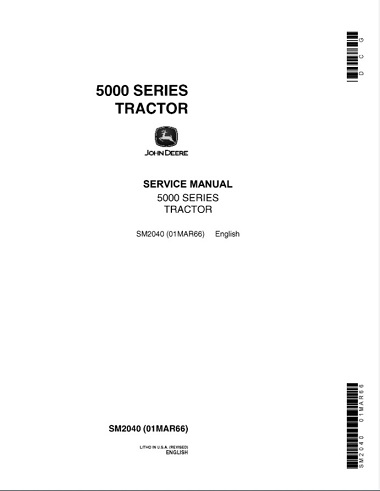 John Deere 5000 Series Tractors Service Manual