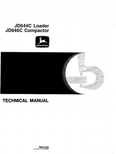 John Deere JD644C Loader, JD646C Compactor Technical Manual
