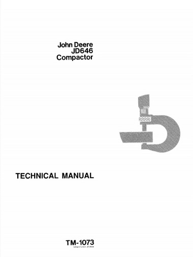 John Deere JD646 Compactor Technical Manual