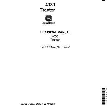 John Deere 4030 Tractor Technical Manual