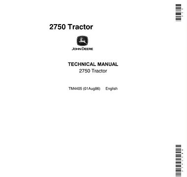 John Deere 2750 Tractor Technical Manual
