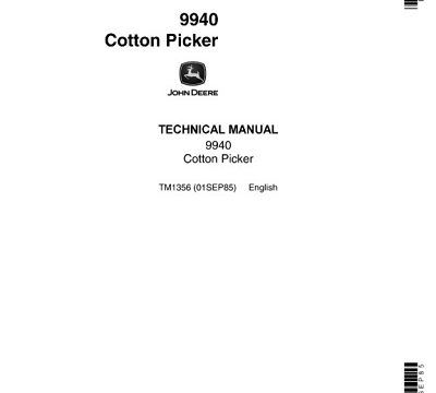 John Deere 9940 Cotton Picker Technical Manual