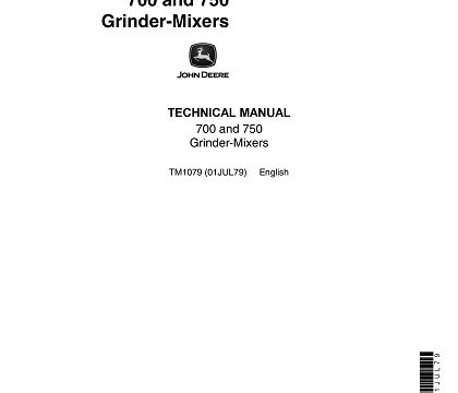 John Deere 700, 750 Grinder-Mixers Technical Manual