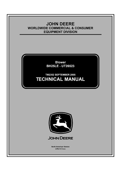 John Deere BH25LE - UT26523 Blower Technical Manual