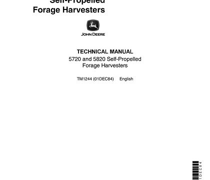 John Deere 5720, 5820 Self-Propelled Forage Harvesters Technical Manual
