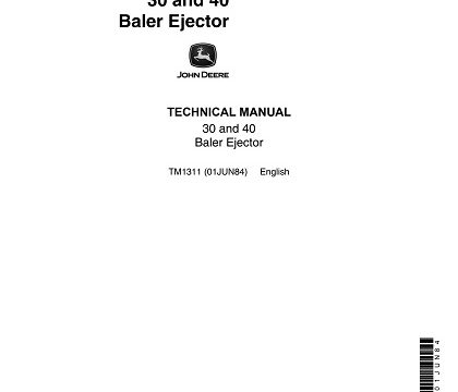 John Deere 30 and 40 Baler Ejector Technical Manual