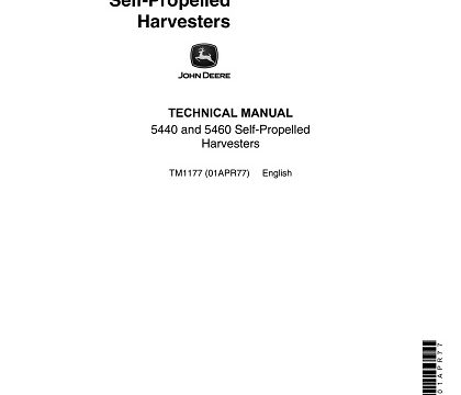 John Deere 5440, 5460 Self - Propelled Harvesters Technical Manual