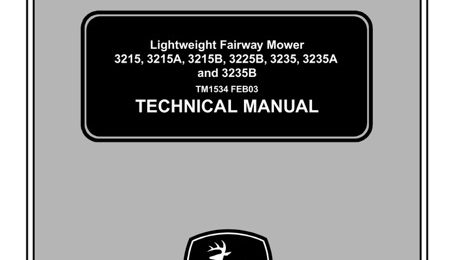 John Deere 3215, 3215A, 3215B, 3225B, 3235, 3235A, 3235B Lightweight Fairway Mower Technical Manual