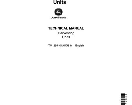 John Deere Harvesting Units Technical Manual